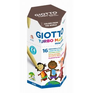 Feutres Giotto Turbo Maxi Couleur peau - paquet de 16 Feutres Giotto Turbo Maxi Couleur peau - paquet de 16