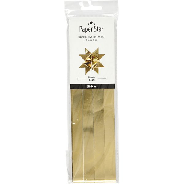 Bandes toiles - or - 6,5 cm - 100 bandes