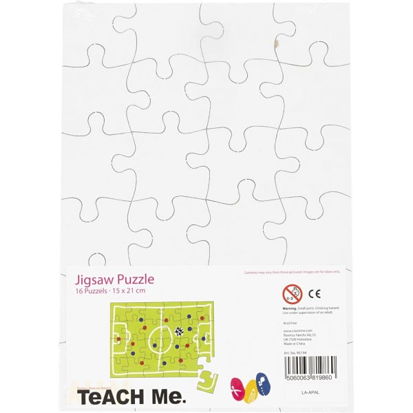 Puzzle - blanc - 15 x 21 cm - 16 pcs
