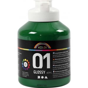 Peinture scolaire - Acrylique - vert foncé - brillante - 500 ml Peinture scolaire - Acrylique - vert foncé - brillante - 500 ml