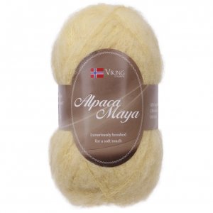 Fil Viking Alpaga Maya 50g - Jaune clair (744) Fil Viking Alpaga Maya 50g - Jaune clair (744)