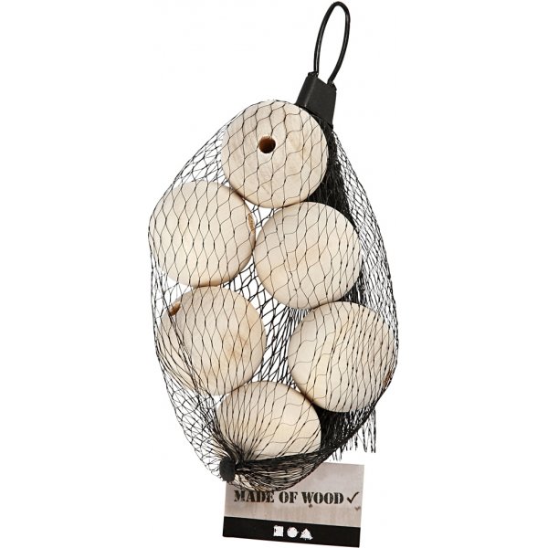 Perles en bois - Ø40 mm - 6 pcs Perles en bois - Ø40 mm - 6 pcs