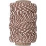 Cordon en coton - marron/blanc - 50 m