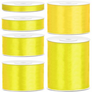 Ruban satiné - 25 m - Jaune Ruban satiné - 25 m - Jaune