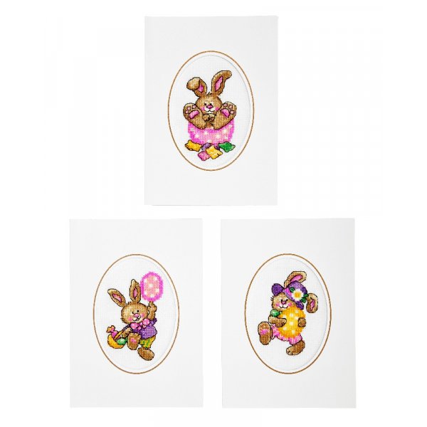 Kit de broderie court - Lapin de Pques 3-pack