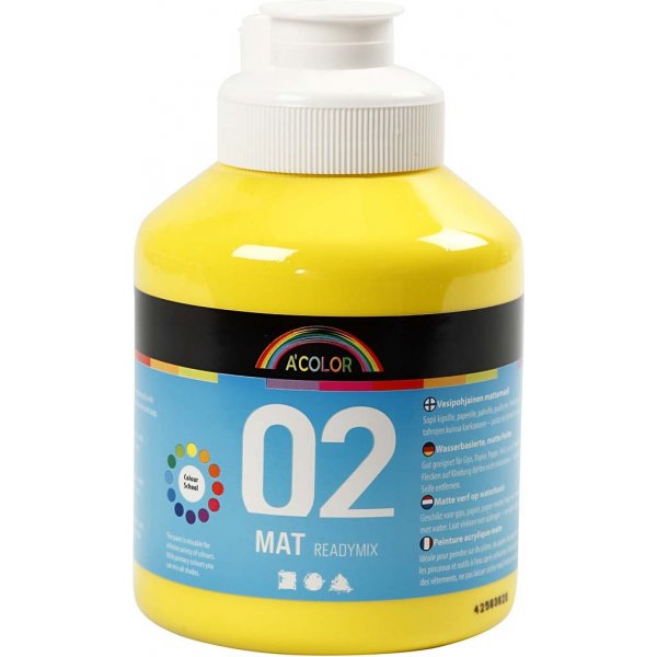 Peinture scolaire - Acrylique - jaune primaire - mate - 500 ml Peinture scolaire - Acrylique - jaune primaire - mate - 500 ml