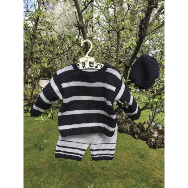 Patron tricot - Pull, Pantalon & Bonnet (tailles bb)