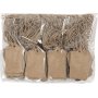 Etiquettes en carton fort - 25 x 40 mm - marron clair - 100 pcs