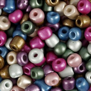 Perles de rocaille - couleurs métallisées - 720 g Perles de rocaille - couleurs métallisées - 720 g