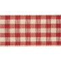 Ruban  carreaux - vieux rouge/blanc - 25 m