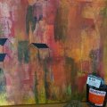 Image client Peinture acrylique Sennelier Abstrait 120ml - Cad. Teinte rouge orange (615)