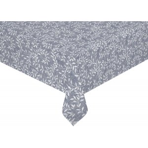 Toile cirée PVC Petite feuille - Bleu Toile cirée PVC Petite feuille - Bleu