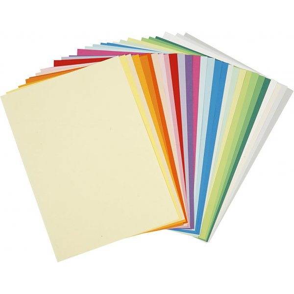 Papier cratif - couleurs mlanges - A4 - 280 pcs