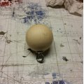 Image client Boule en bois non traité 80 mm ø 10 mm - 1 pc. avec des trous