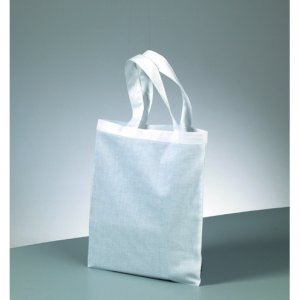 Sac de transport coton 28 x 24 cm - anse courte blanc Sac de transport coton 28 x 24 cm - anse courte blanc