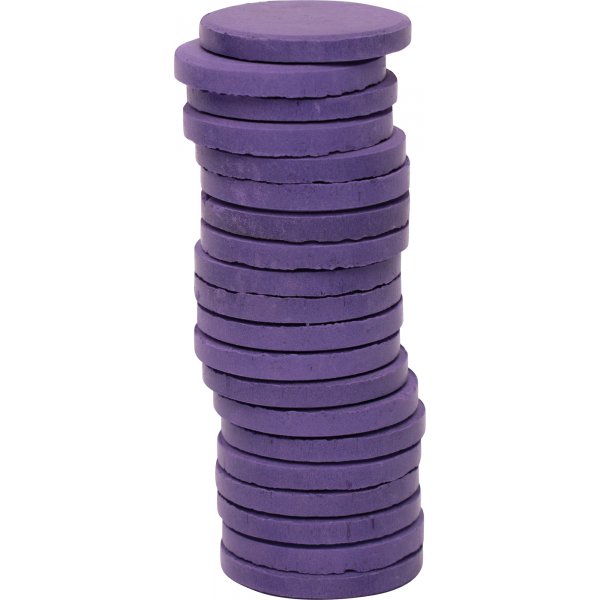 Rondelles de couleur ø 30 mm - violet - 20 pcs