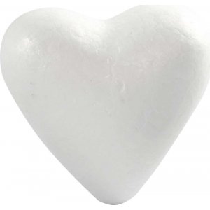Coeurs en polystyrène - blanc - H11 cm - 25 pcs Coeurs en polystyrène - blanc - H11 cm - 25 pcs