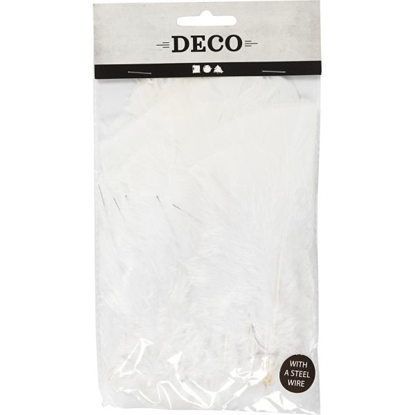 Vers le bas sur fil d'acier - blanc - 18 x 3 pcs Vers le bas sur fil d'acier - blanc - 18 x 3 pcs