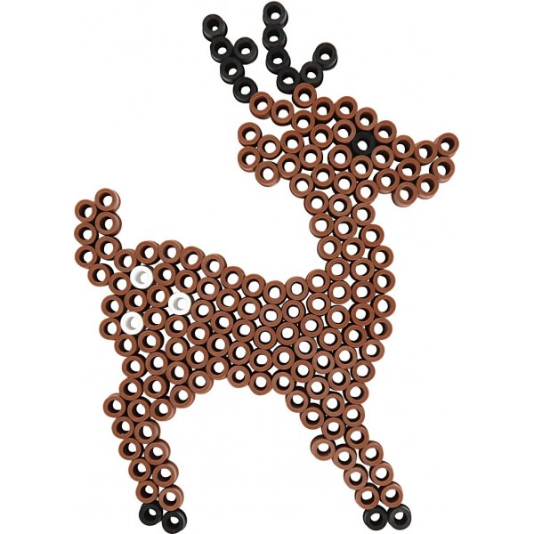 Assiettes perles - transparentes - ours en peluche - voiture - renne - canard et lapin - JUMBO - 5 pcs