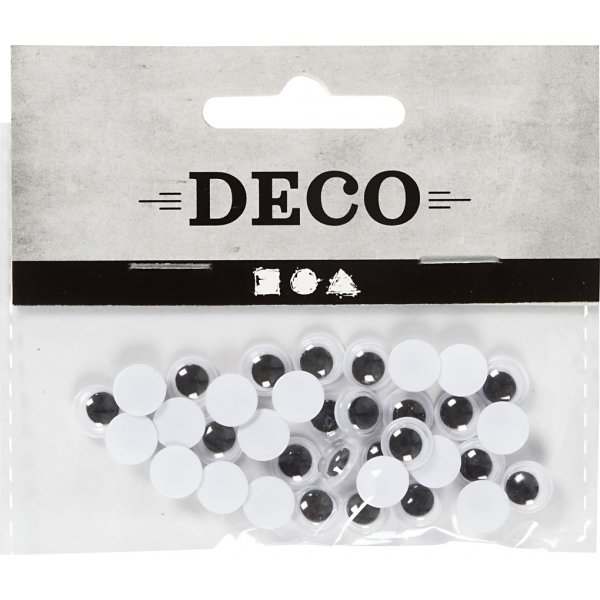 Yeux mobiles - non adhésifs - Ø8 mm - 40 pcs Yeux mobiles - non adhésifs - Ø8 mm - 40 pcs