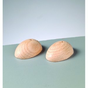 Pieds en bois 40 x 30 mm - forme ?uf non traité Pieds en bois 40 x 30 mm - forme ?uf non traité