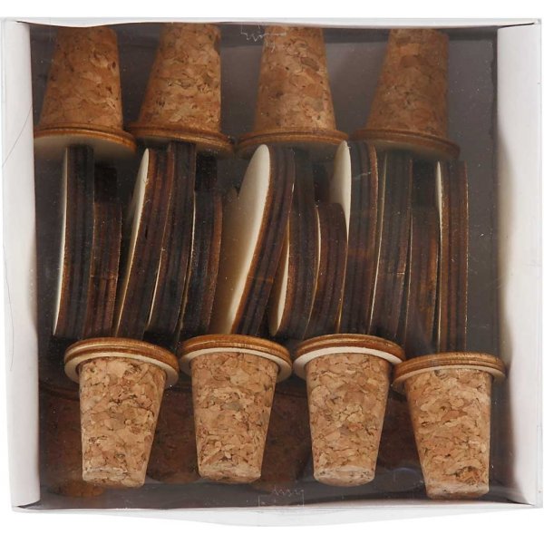 Lige avec coeur en bois - 12 pcs