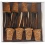 Lige avec coeur en bois - 12 pcs
