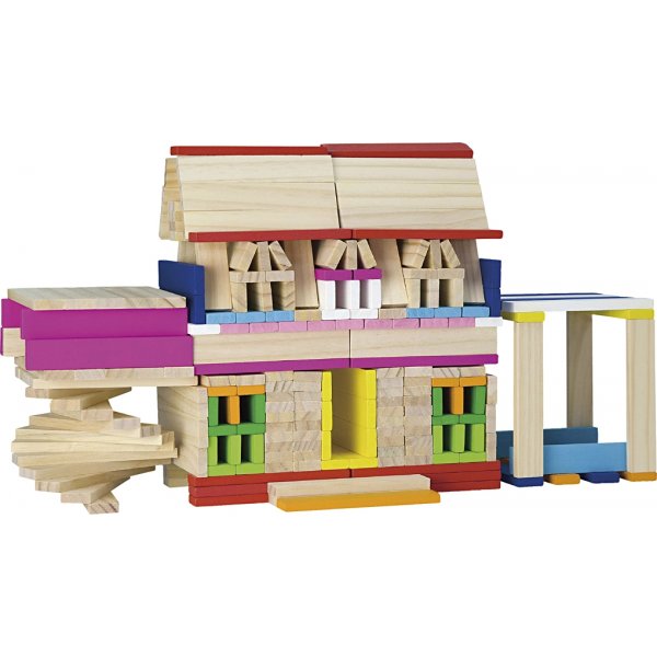 Blocs en bois cratifs VIGA - couleurs mlanges - 250 pices