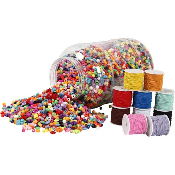 Rang de perles et Fil Élastique - 3 kg - 10 x 25 m Rang de perles et Fil Élastique - 3 kg - 10 x 25 m