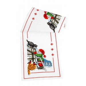 Kit de broderie Runner - Père Noël aide le chat Kit de broderie Runner - Père Noël aide le chat