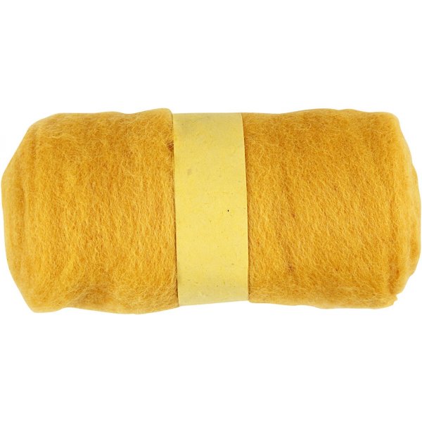 Laine carde - jaune - 100 g
