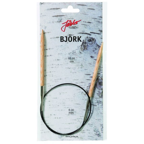Aiguilles  tricoter circulaires Bouleau - 60 cm (2-12 mm plusieurs options)