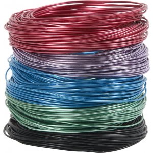 Fil d'aluminium - Ø1,5 mm - couleurs mélangées - 5x20 m Fil d'aluminium - Ø1,5 mm - couleurs mélangées - 5x20 m