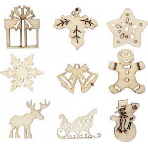 Décorations en bois - Noël - 45 pcs Décorations en bois - Noël - 45 pcs