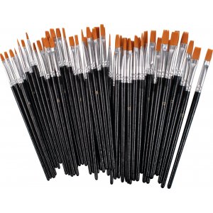 Pinceaux synthétiques plats - 50 pcs Pinceaux synthétiques plats - 50 pcs