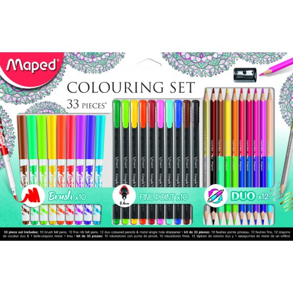 Set feutre & craie - Maped - Set pour personnes ges 33 pices