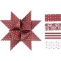 Bandes toiles - rouge - blanc - 6,5+11,5 cm - 60 bandes