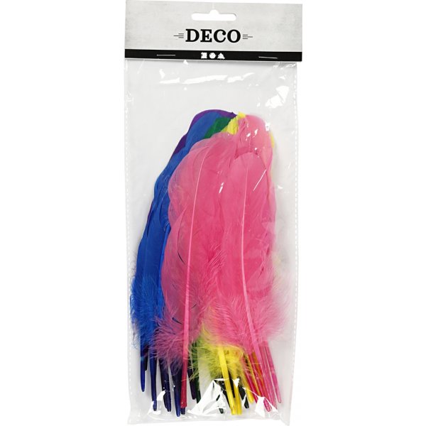Plumes - couleurs mlanges - 36 pcs
