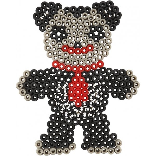 Assiettes en perles - canard - lphant - girafe - ours - cheval et poisson - 6 pcs