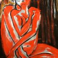 Image client Peinture acrylique Rembrandt 40 ml - Rouge cadmium clair