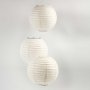 Lampe en papier - Blanc - Ronde - Ø20 cm