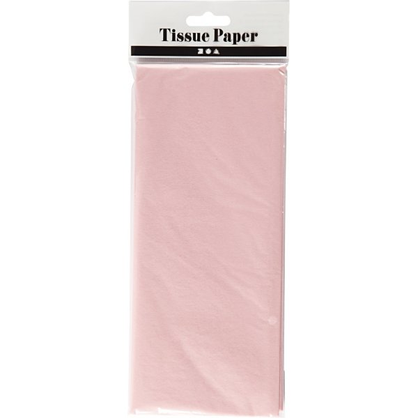 Papier de soie - rose clair - 50 x 70 cm - 14 g -10 feuilles