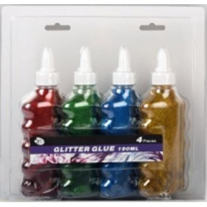 Colle à paillettes or/argent 190 ml, lot de 2 Colle à paillettes or/argent 190 ml, lot de 2