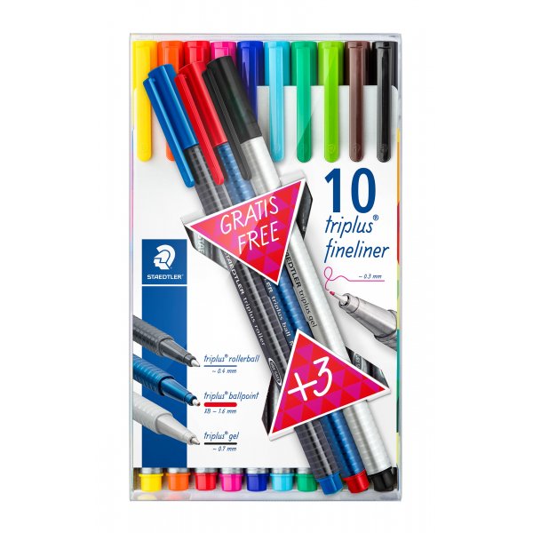 Feutres fins Triplus - 13 stylos