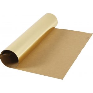 Papier cuir - or - uni, feuille - 1 m Papier cuir - or - uni, feuille - 1 m