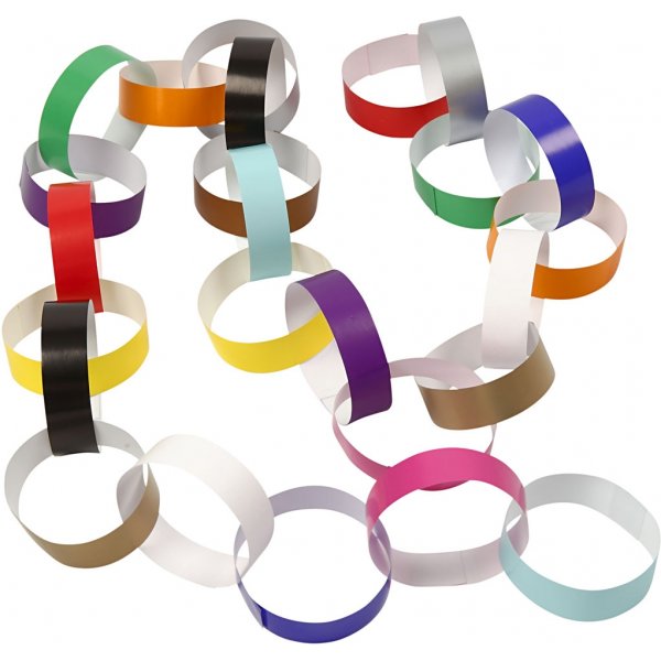 Bandes de guirlande - couleurs mlanges - 400 pcs