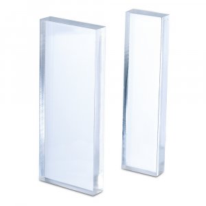 Bloc acrylique 10x4 x 1 / 10x2,5 x 1 cm - transparent 2 parties Bloc acrylique 10x4 x 1 / 10x2,5 x 1 cm - transparent 2 parties