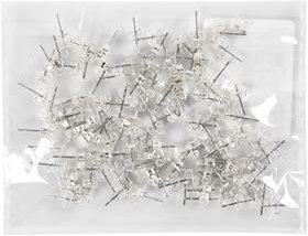 Clous d'oreilles avec plaque - plaqu argent - 100 pcs