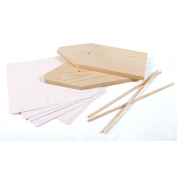 Voilier en bois - 20 x 9 cm - 6 pcs