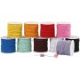 Cordon lastique - 1 mm - couleurs mlanges - 10 x 25 m